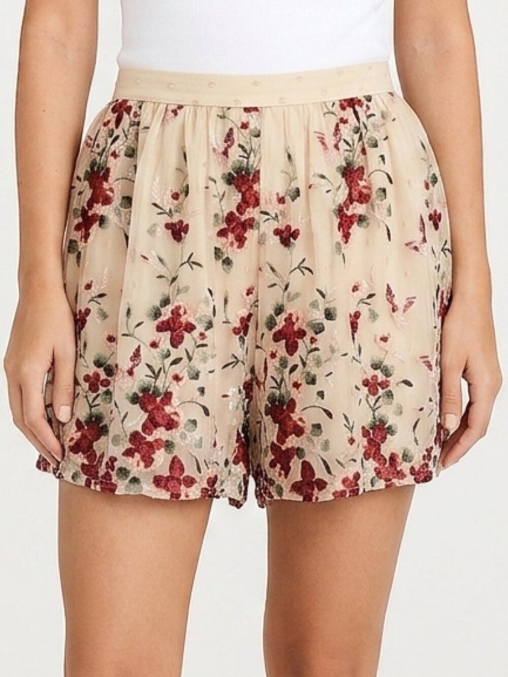 RARE! Zimmerman Sakura Embroidery Shorts S2